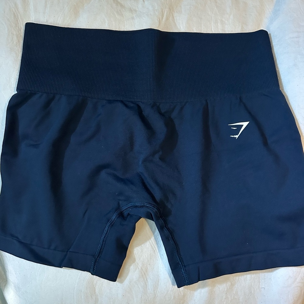 Gymshark Navy Bike Shorts Moisture-Wicking Athletic